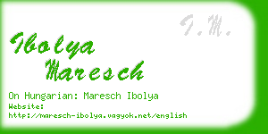 ibolya maresch business card